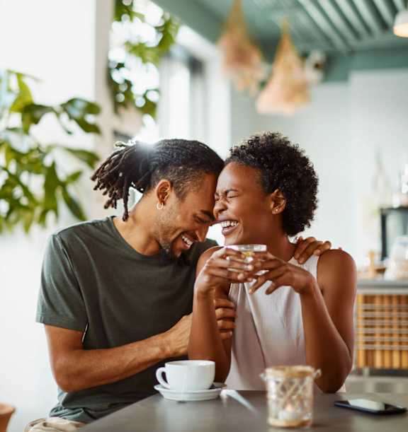 Stock Photo of Couple Laughing.