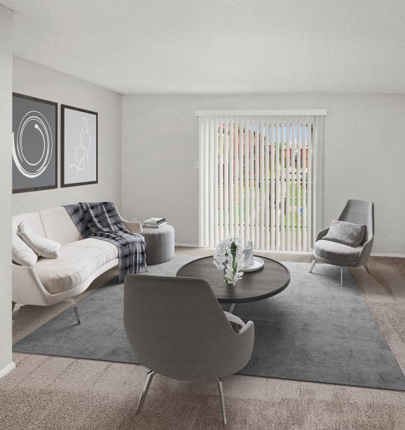 Model apartment living room