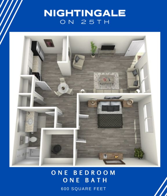 Floor Plan  One Bedroom
