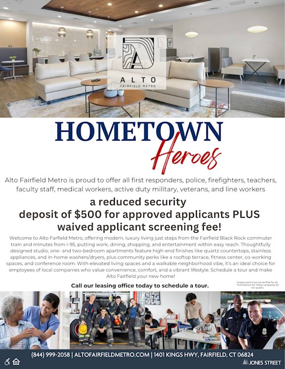 A flyer for Alto Fairfield Metro showcasing their Hometown Heroes program.
