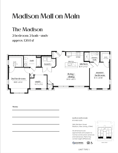 Floor Plan  The Madison 1284