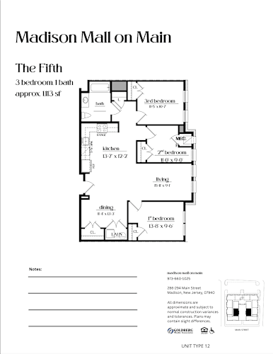 Floor Plan  The Fifth 1113