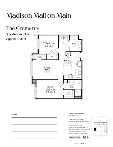 Floor Plan  The Gramercy 1125