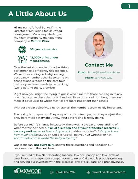a screenshot of a email with a photo of a man and text about contact me