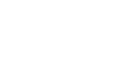 a white logo on a black background
