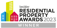 an illustration of a house with the words insider residential property awards 2013 on it