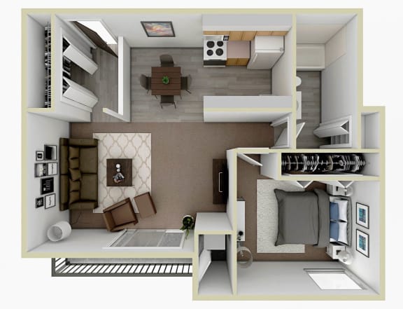 1 bedroom apartment floor plan