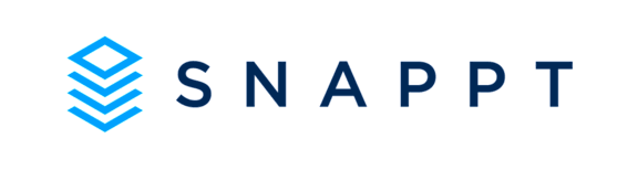 The image features a stylized text logo that reads "SNAPPT" with a unique design element to the left of the text.