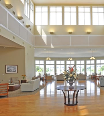 Magnificent Lobby Area at The Harbours Apartments, Clinton Twp, MI, 48038