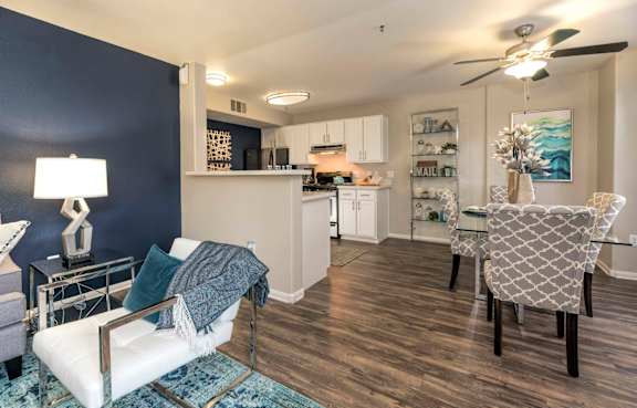 Furnished Living Room at Bella Vista Apartments