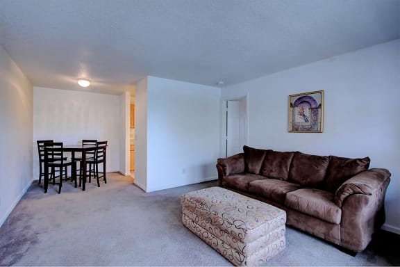 Image of carpeted room and furniture