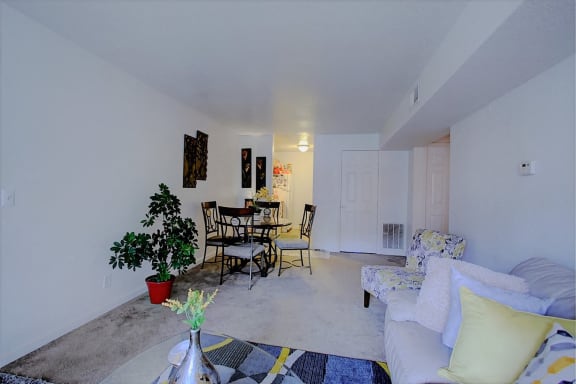 Image of carpeted room and furniture
