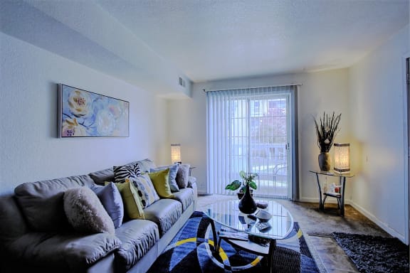 Image of carpeted room and furniture