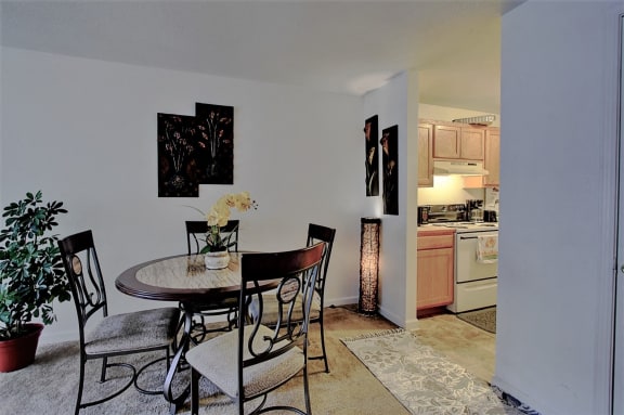 Image of dining room with table and chairs