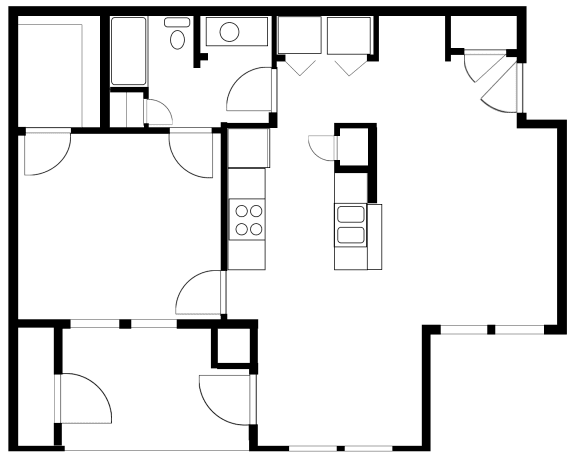 Floor Plan  1 Bed | 1&#xA0;Bath
