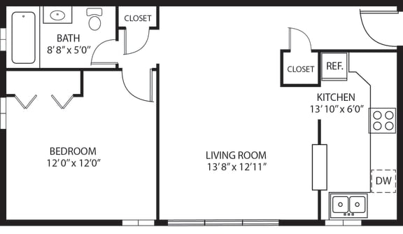 1 bed 1 bath D 1 bed 1 bath D at Era on Excelsior, Minnesota, 55426