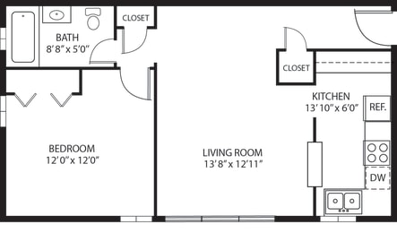 1 bed 1 bath E at Era on Excelsior, Minnesota