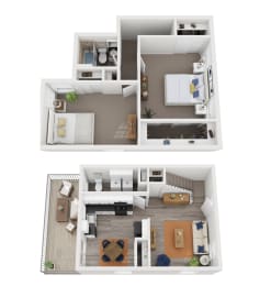 Floor Plan  Division 890 | 2x1.5 Townhome