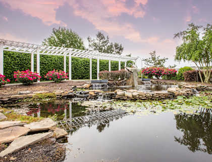 _exterior Water Feature At Crosstimbers Apartments