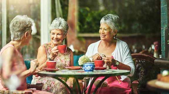 Ladies with coffee