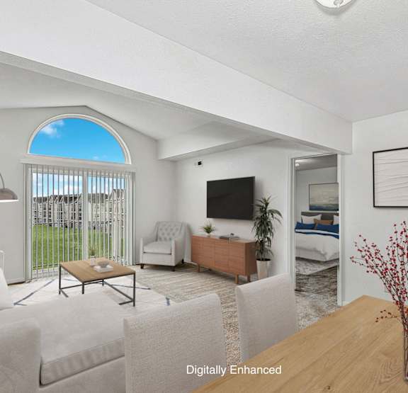 Living Room at Dupont Lakes Apartments in Fort Wayne