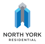 a logo of a residential building
