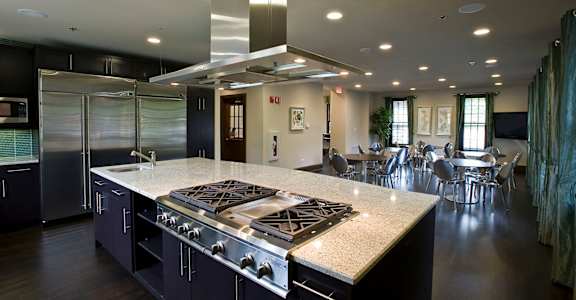 Kitchen of clubhouse at Versailles on the Lakes Schaumburg, Schaumburg, Illinois