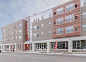 Thumbnail 2 of 9 - The leasing office at Glenville Circle North Apartments in Cleveland, OH