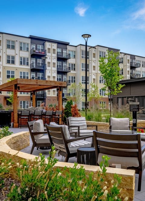 Fire Pit  at Legacy Commons at Signal Hills 55+ Apartments, West St. Paul, MN, 55118
