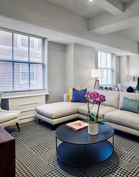 Franklin Residences apartment living room
