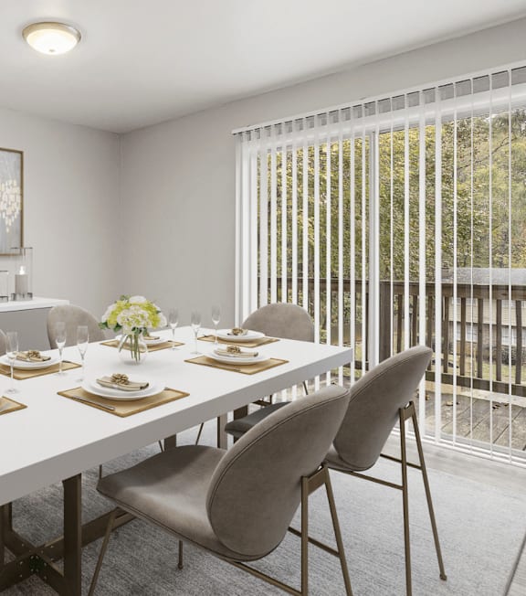 Lavish dining area at Pinewood Townhomes, Tucker