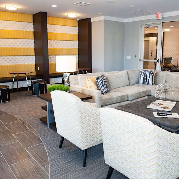 Lobby Lounge at Link Apartments® Glenwood South, Raleigh, NC, 27603