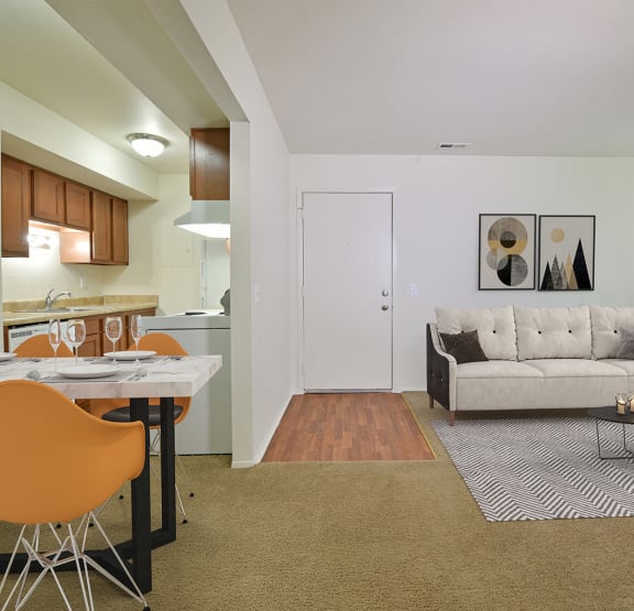 a bedroom with a bed and a ceiling fan at Perry Place Apartments, Grand Blanc