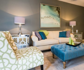Living room at Northridge Crossing Apartments in Raleigh