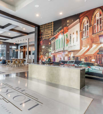 Leasing Office Entry Way at The Prescott Luxury Apartments in Austin, TX