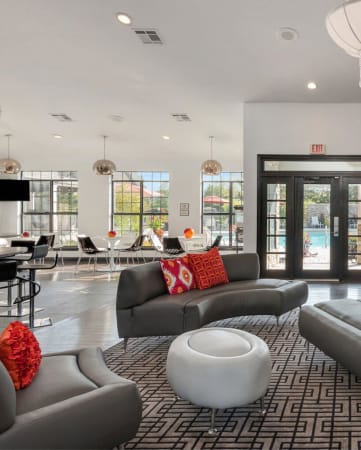 Optimized Living room at Sandstone Creek Apartments , Overland Park, KS