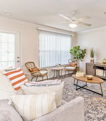 Model Living Room at Alexander at Stonecrest Apartments, Lithonia, GA