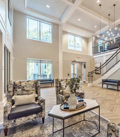 High Ceiling Living Area at Covington Crossings 55+ Senior Living, Covington