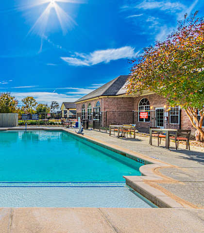 the swimming pool at our apartments