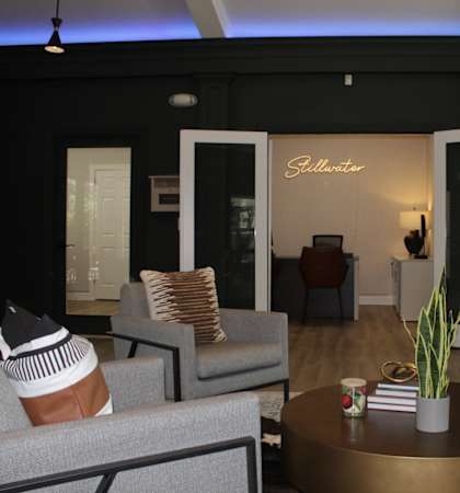 The renovated interior of the clubhouse at Stillwater at Grandview Cove