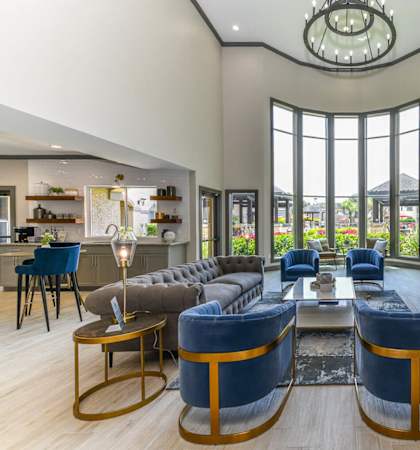 Clubroom With Fireplace at The Retreat at Steeplechase, Texas