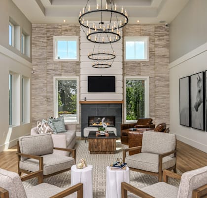 Fireplace Lounge at Lenox at Bloomingdale in Riverview, FL