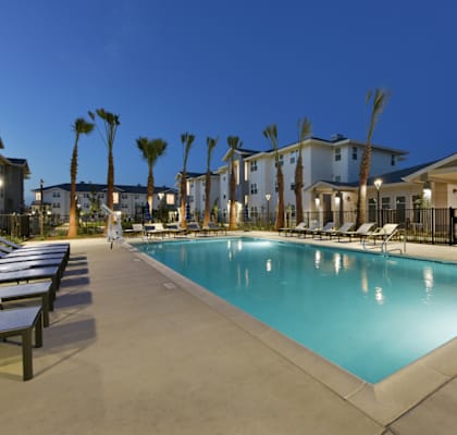 Modern Pool at The Retreat at Merced Affordable Apartments in Merced CA