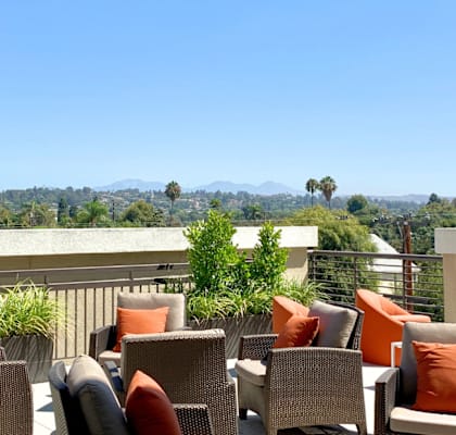 Courtyard at Ventana Senior Apartments in Fullerton CA
