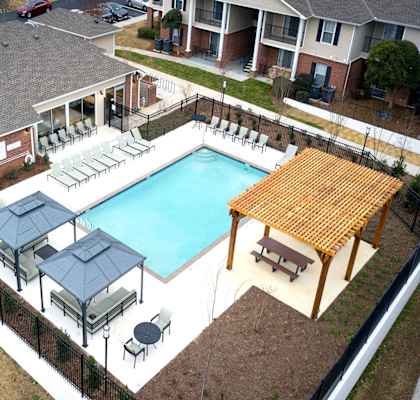 Dominium_Dawnville Meadows_Pool Aerial View 