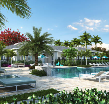 Resort-Style Pool at Everly Luxury Apartments in Naples FL
