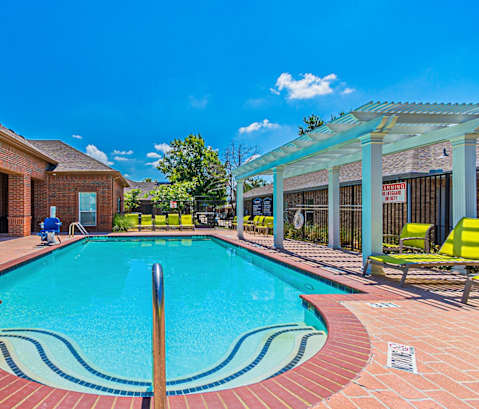 the swimming pool at our apartments