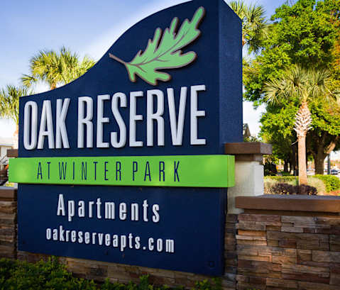 Welcoming Property Signage at Oak Reserve at Winter Park, Winter Park, FL, 32792