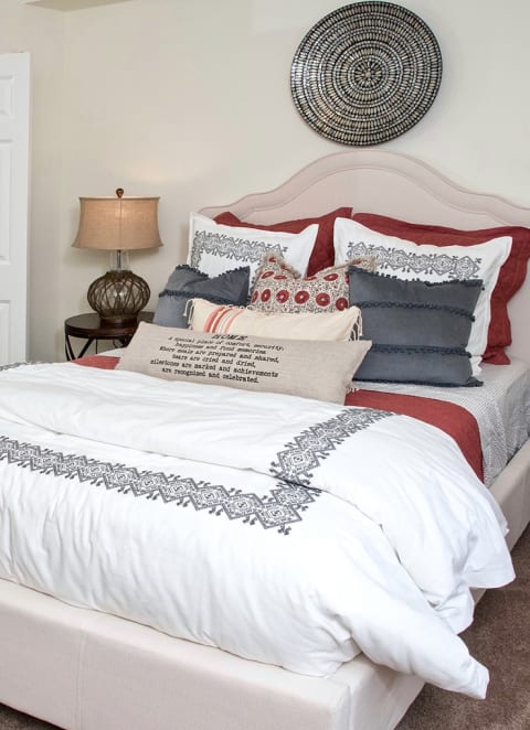 Gorgeous Bedroom with lamps at The Legends of Columbia Heights 55+ Living, Columbia Heights, Minnesota, 55421