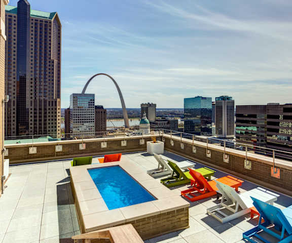 Rooftop View at Arcade Artist Apartments, Missouri, 63101